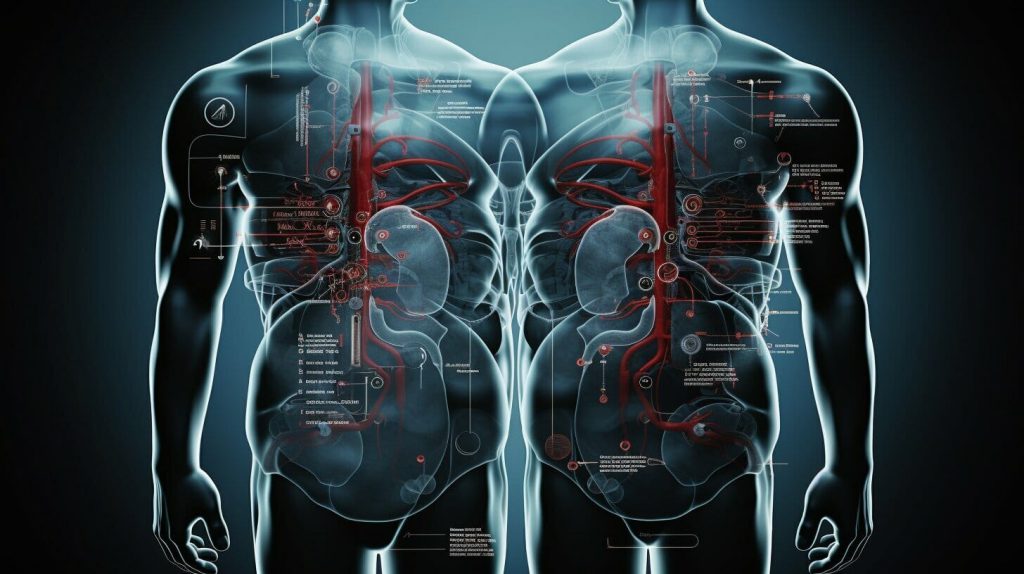 where are the kidneys located in the body